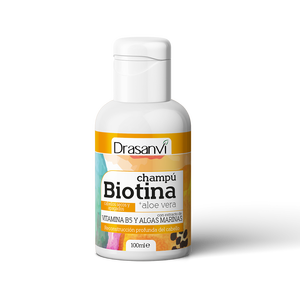 Shampoo Drasanvi 100 ml avec biotine et aloe vera pour cheveux secs et ternes, antipelliculaire et anti-frisottis, utilisation en salon sans rinçage - Product Image 1