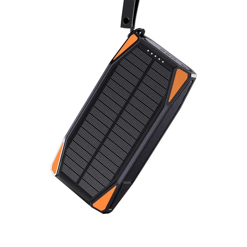OEM ODM powerbank high capacity wireless solar power bank 10000mah portable bank power solar with dual ports USB power bank