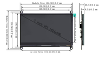 Layar Sentuh Kapasitif IPS 7 Inci Resolusi 1024*600 untuk Raspberry Pi Orange PI LCD Visibilitas Tinggi - Promo