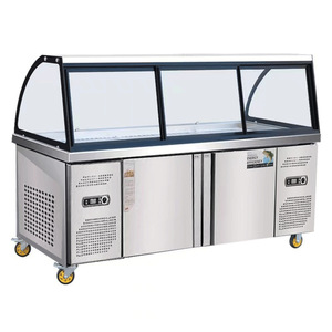 Commercial Refrigerated Display Cabinet Triple Doors Digital Control Worktop <b>Freezer</b> Food Service Equipment - Product Image 1
