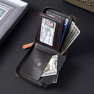 Nouveau design d'usine Portefeuille court pour hommes en cuir PU Plusieurs emplacements pour cartes Petit porte-cartes à la mode Portefeuilles pour hommes - Product Image 2