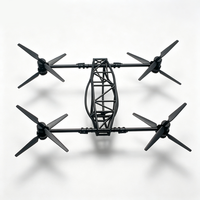 Nouveau Châssis Tubulaire Léger en Acier Soudé Personnalisé pour Aéronef Aérospatial EVTOL, Cage de Protection UAV, Revêtement Poudré Noir, US