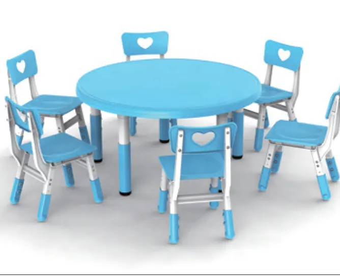 사무실 의자 아이들 플라스틱 아이들 책상과 다채로운 아이 가구
