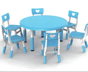 Sillas de plástico para niños, escritorio coloridos y muebles para oficina