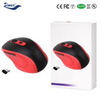 Souris sans fil 2,4 G avec design 6D confortable, 6 boutons, 1600 DPI, souris verticale ergonomique pour ordinateurs de bureau et portables