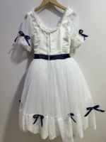 Robe de danse de scène pour filles blanches pour enfants 6-16/adulte XS-XXL Performance Wear Ballet Dancer Dress Performance