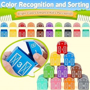 Juguetes Sensoriales de Colores Montessori para Niños Pequeños, Juguetes de Animales de Granja con Marionetas de Dedos para Emparejar, Clasificar y Contar - Product Image 6