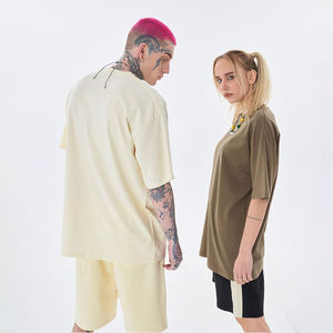 260 GSM coton T-shirts hommes été Style blanc Logo personnalisé T-shirts - Product Image 5