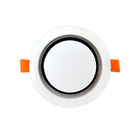 Grille d'aération ronde encastrée en ABS, ultra-fine à bord étroit, pré-encastreable à clipser, avec volume d'air réglable et filtre