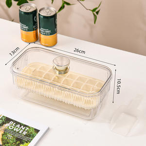 Presse 28 grilles 56 grilles moule à glaçons <span class=keywords><strong>avec</strong></span> stockage réfrigérateur boîte à glaçons <span class=keywords><strong>avec</strong></span> <span class=keywords><strong>couvercle</strong></span> et <span class=keywords><strong>bac</strong></span> boîte à boules de glace à dégagement rapide <span class=keywords><strong>avec</strong></span> pelle - Product Image 2