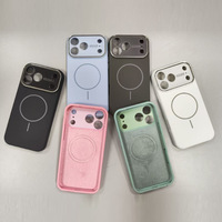 Étui de téléphone magnétique à chargement sans fil avec anneau fin et grande fenêtre de visualisation compatible iPhone 17, antichoc, anti-chute, anti-usure, protection intégrale