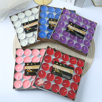 Vente en gros Mini bougies chauffe-plat à flamme brillante sans fumée non parfumées Lot de 50 bougies avec mèche en coton