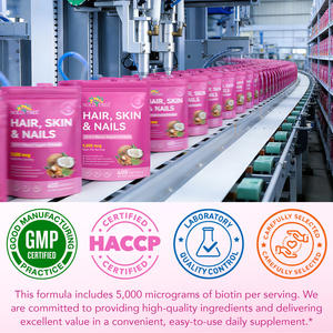 Suplemento Vitamínico SOLOTREE 5000 Mcg con Biotina, Aceite de Argán, Ácido Hialurónico, Colágeno y <span class=keywords><strong>Complejo</strong></span> de Queratina para la Salud del Cabello, la Piel y las Uñas - Product Image 6