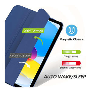 Étui pour tablette iPad Air 4/5/10.9/iPad 11, étui pour tablette pliable en trois parties, semi-transparent, en PC mat, protection intégrale contre les chocs - Product Image 3