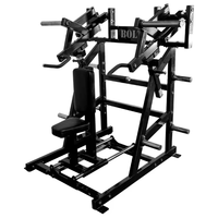 Rocson ROC FITNESS PRIMAL STRENGTH Bolt Design Pro Series Machine à bras inclinée à charge de plaques avec poignée réglable en T en acier, pour entraînement efficace des bras