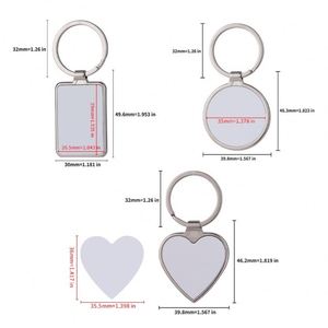 Blank Metal Car Keychain Blank Sublimation & UV Printing Key Ring Custom Logo Key Chain Promotional Gift - Product Image 3