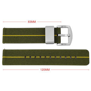 <span class=keywords><strong>Bracelet</strong></span> de montre en toile de <span class=keywords><strong>nylon</strong></span> extensible de qualité industrielle 18mm 20mm 22mm 24mm à libération rapide pour montre connectée - Product Image 6