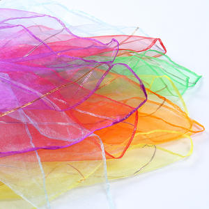Écharpe de performance magique colorée de Yiwu, écharpes de danse pour enfants, écharpe de jonglage à bordure dorée pour enfants - Product Image 5