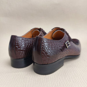 Zapatos <span class=keywords><strong>Oxford</strong></span> de vestir para hombre hechos a mano, formales de negocios, con punta, estampados, de ante de vaca, de primera capa, de cuero de vaca, patchwork, para oficina, boda, con cordones - Product Image 6