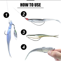 Leurre souple flottant Cheery TPR Jerk Bait Shad Minnow, appât artificiel 10x plus résistant, queue fendue, pour pêche au drop shot, pour achigan, brochet, et zander