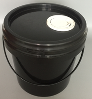 Seau en plastique PP de 5 L et 6 L avec couvercles noirs et bec verseur pour emballage d'encre 5 kg 6 kg