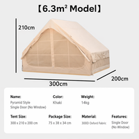 Tente de glamping gonflable portable de luxe - Grande tente cabine à double couche imperméable à ouverture automatique rapide pour le camping familial
