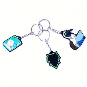 Offre Spéciale 2D 3D drôle porte-clés nom personnalisé souple Pvc caoutchouc porte-clés en caoutchouc souple Pvc porte-clés pour cadeaux - Product Image 3