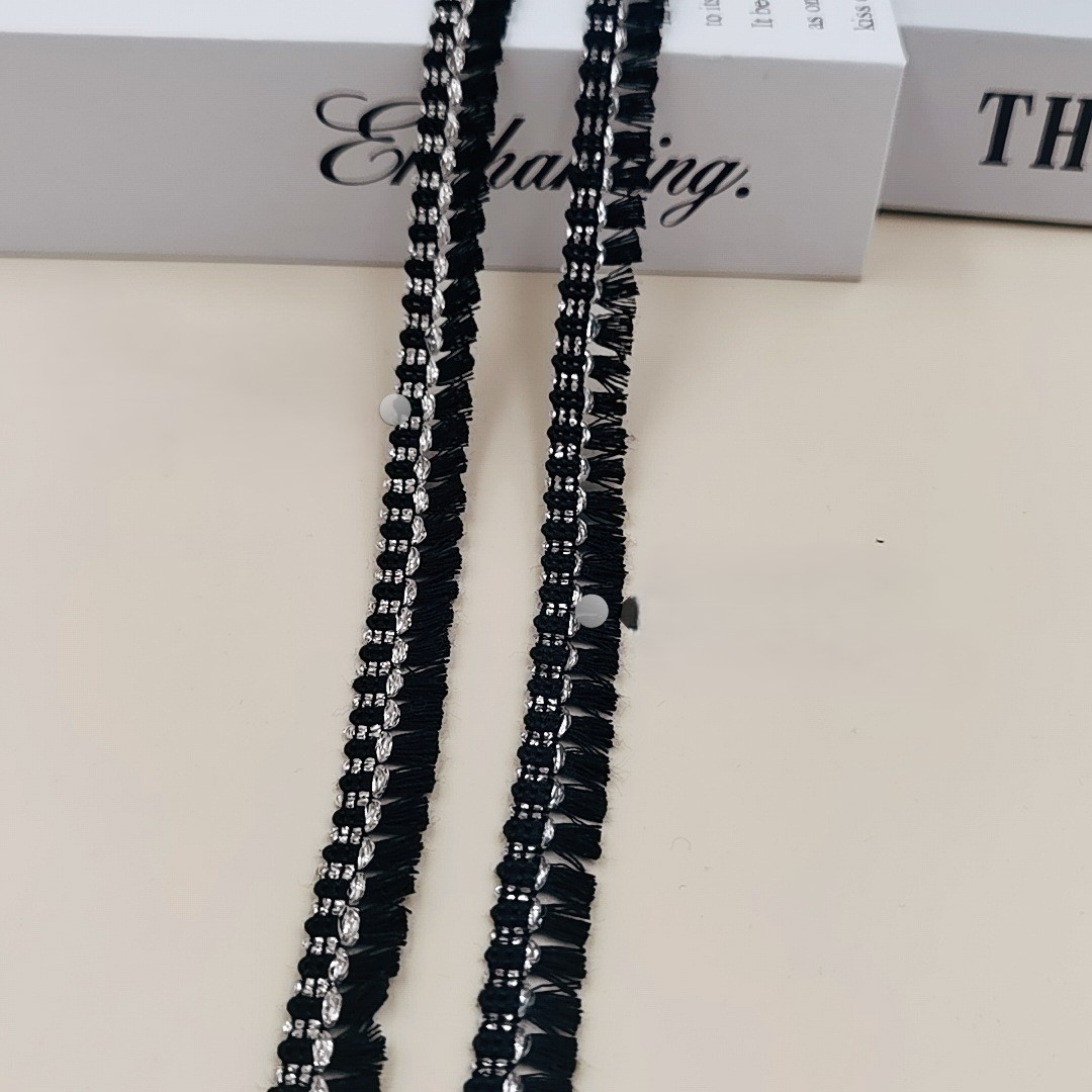 12cm noir bg fils or/argent 100yd
