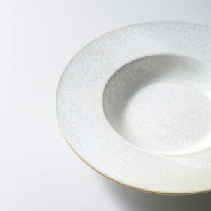 Assiettes de service en porcelaine de 10 pouces, design minimaliste, durables et empilables, couleur crème réactive, pour <span class=keywords><strong>fruits</strong></span> de <span class=keywords><strong>mer</strong></span>, pour restaurant - Product Image 6