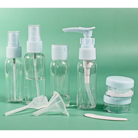 Set Botol Kosmetik Mini 30ml PET Kosong untuk Perjalanan dengan Pompa Semprot, Sablon & Stempel Emas