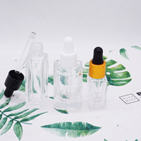 Flacon compte-gouttes carré en verre d'huile 30ml pour huile essentielle