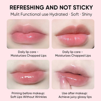 Sérum pour les lèvres hydratant vibrant rose QUARXERY, marque privée pour femmes, hydratation intense, anti-rides et gloss éclaircissant pour les lèvres