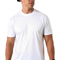 Unisex Beyaz Bisiklet Yaka Kısa Kollu UPF50 Güneş Koruyucu Ceket Normal Kalıp Düz Renk Polyester Çevre Dostu Anti-Bakteriyel