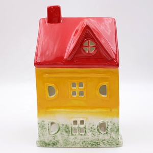 Décoration intérieure personnalisée évider sculpté <span class=keywords><strong>photophore</strong></span> bougeoir rétro en céramique de couleur vive lanterne nordique pour <span class=keywords><strong>maison</strong></span> - Product Image 2
