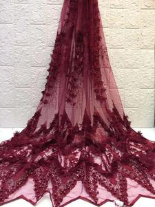 Nhà Máy Giá cao quý Bridal ren gowns váy vải 3D hoa đính cườm ren vải với đá - Product Image 4