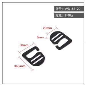 Hebilla de aleación de zinc WD156-25, 37 mm x 37,6 mm, ajustable para correa de hombro de mochila, resistente al desgaste - Product Image 3