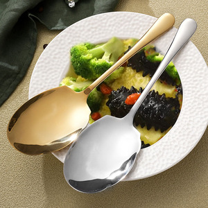 <span class=keywords><strong>Cucharas</strong></span> <span class=keywords><strong>para</strong></span> servir de mango largo X-Large doradas al por mayor, cuchara <span class=keywords><strong>para</strong></span> servir grande de acero inoxidable 304 <span class=keywords><strong>para</strong></span> Buffet, restaurante, catering, chefs - Product Image 4