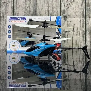 Hot sales induction aircraft charging helicopter toys easy control with light infrared device toys