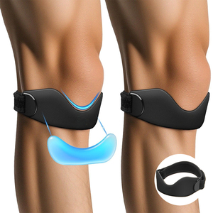 Sangle de genou en silicone réglable pour soulager la douleur au genou, support rotulien professionnel pour la <span class=keywords><strong>course</strong></span>, le basketball, la randonnée et la gym - Product Image 1