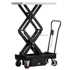 Meilleur prix élévateur de manutention réglable 150 KG chariot portable chariot hydraulique à ciseaux à main chariot de levage de cargaison - Product Image 4