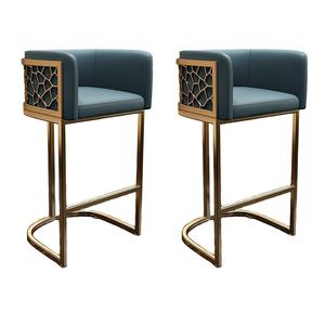 Sgabelli da <span class=keywords><strong>Bar</strong></span> di Lusso in Pelle Arancione, Altezza Moderna per Bancone, per Casa, Hotel, Scuola, Centro Commerciale, Sala da Pranzo, Cucina, <span class=keywords><strong>Bar</strong></span> Domestici, in Acciaio Inossidabile - Product Image 1