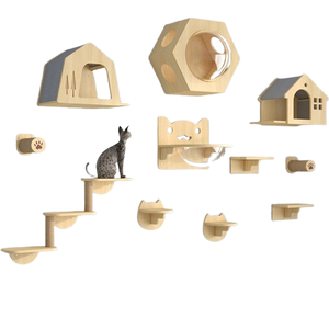 Estante <span class=keywords><strong>para</strong></span> <span class=keywords><strong>Gatos</strong></span> de Madera Maciza <span class=keywords><strong>para</strong></span> Montar en la Pared, <span class=keywords><strong>para</strong></span> <span class=keywords><strong>Gatos</strong></span> de Interior - Product Image 1
