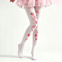 Nouvelles collants imprimés fraises et café, taille moyenne et grande, style Lolita doux, quatre motifs imprimés