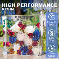 Kit de résine époxy super transparente RUISAN pour débutants, faible teneur en COV, stable aux UV, revêtement à rouleau, bricolage, artisanat en bois et résine, finition très brillante