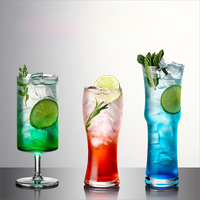 Verres à cocktail hauts en verre, verres à jus, verres à eau, gobelets en verre, vente en gros