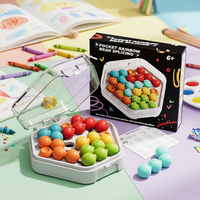 Perles Magiques Intelligentes Arc-en-ciel de Poche, Puzzle Éducatif en Plastique pour Jeunes de 7 à 14 Ans, Développement de la Pensée Logique, Fabriqué au Guangdong