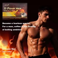 Café au Maca et au Ginseng pour Adultes, Café Énergisant Instantané en Boîte, 12 Sachets, Boost d'Énergie Naturel, Marque Privée OEM, Expédition Rapide