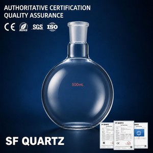 Flacon de réaction à Quartz <span class=keywords><strong>Schlenk</strong></span> à fond rond en verre, à 3 cols, Airfree, 25 ~ 2000Ml - Product Image 1