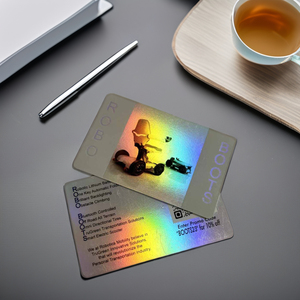 Tarjetas de Visita de PVC Personalizadas, Impresión Láser Holográfica Arcoíris, Impresión Offset con Logotipo Personalizado, Gran Venta - Product Image 1