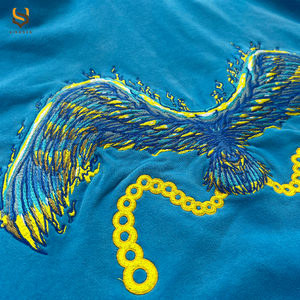 Sweat à capuche double pour homme avec logo brodé personnalisé, style streetwear, fermeture éclair, en molleton bouclette, effet délavé soleil et délavé à l'acide, avec appliqué brodé - Product Image 6
